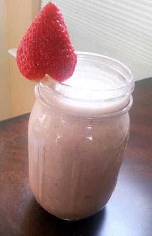 homemade Kefir flavored strawberry probiotics