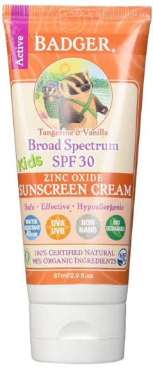 badger balm kids sunscreen SPF30