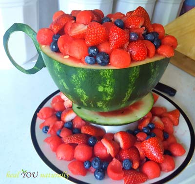 Tinkerbell theme watermelon teacup fruit