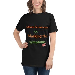 black T shirt with Logo mockup front 