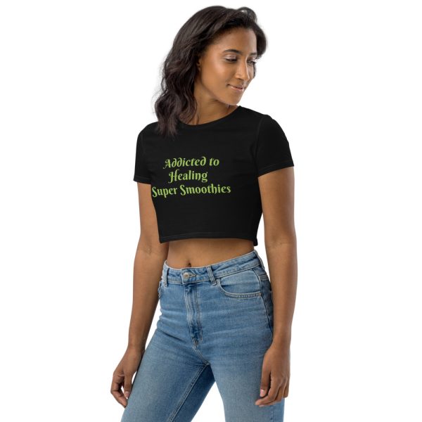 Organic Crop Top -Addicted to Smoothies :) - Image 3