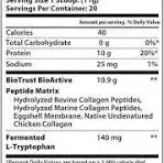 agelss mutli collagen ingredients Ageless Multi-Collagen Biotrust ingredients