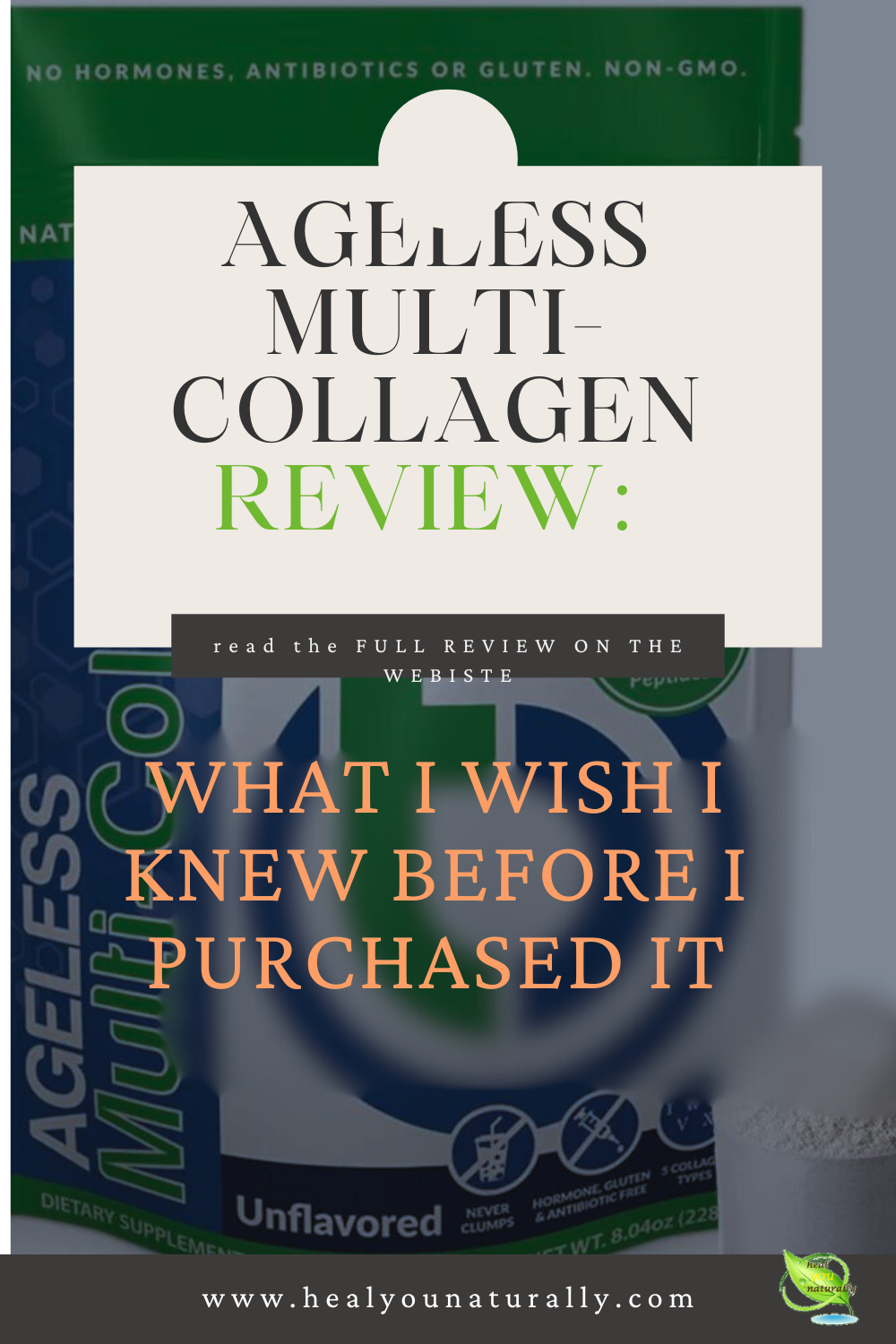 ageless collagen review pinterest image